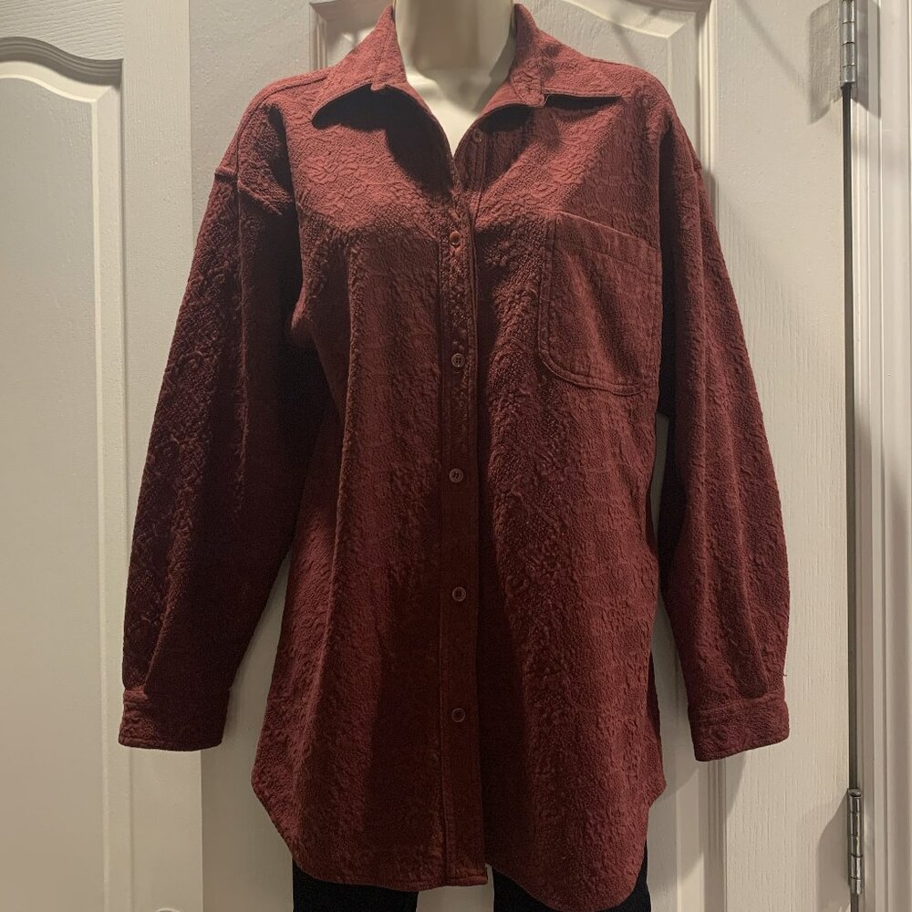 Vintage 90s B. Moss Oversized Button Up Jacquard Shirt